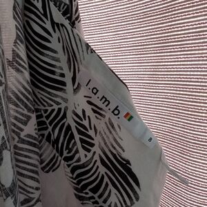 L.A.M.B. Black and White Patterned Scarf